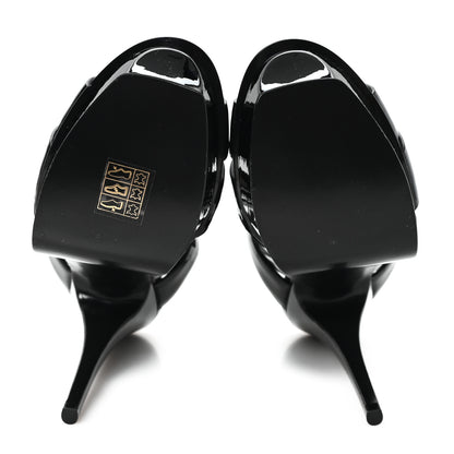 Saint Laurent Patent Tribute 105 Platform Sandals 37 Black 6 of 10