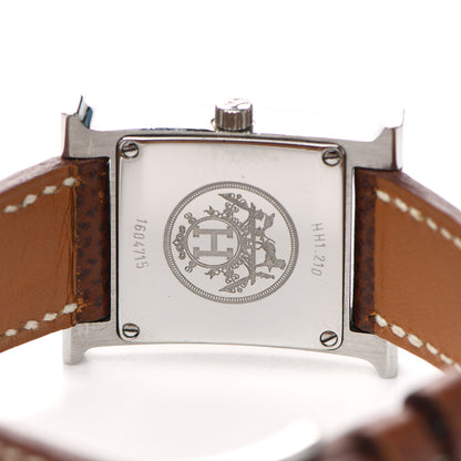 Hermes Stainless Steel Epsom 21mm Heure H Hour Quartz Watch Brique 8 of 10