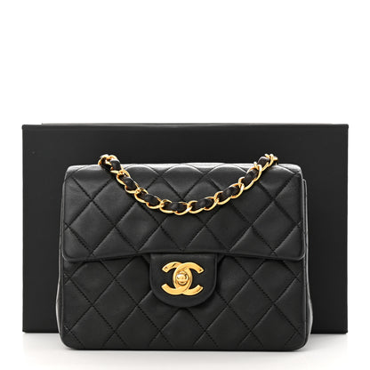 Chanel Lambskin Quilted Mini Square Flap Bag Black 12 of 12