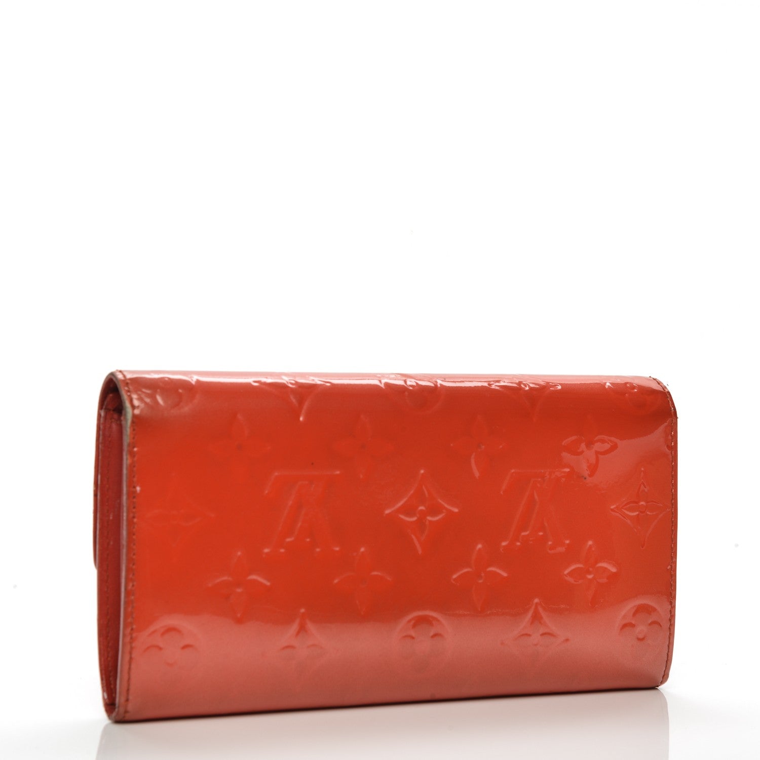 Louis Vuitton Vernis Sarah Wallet Orange Sunset 3 of 10