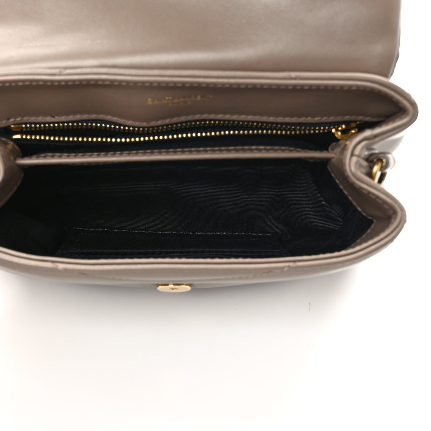 Calfskin Y Quilted Monogram Toy Loulou Crossbody Bag Taupe
