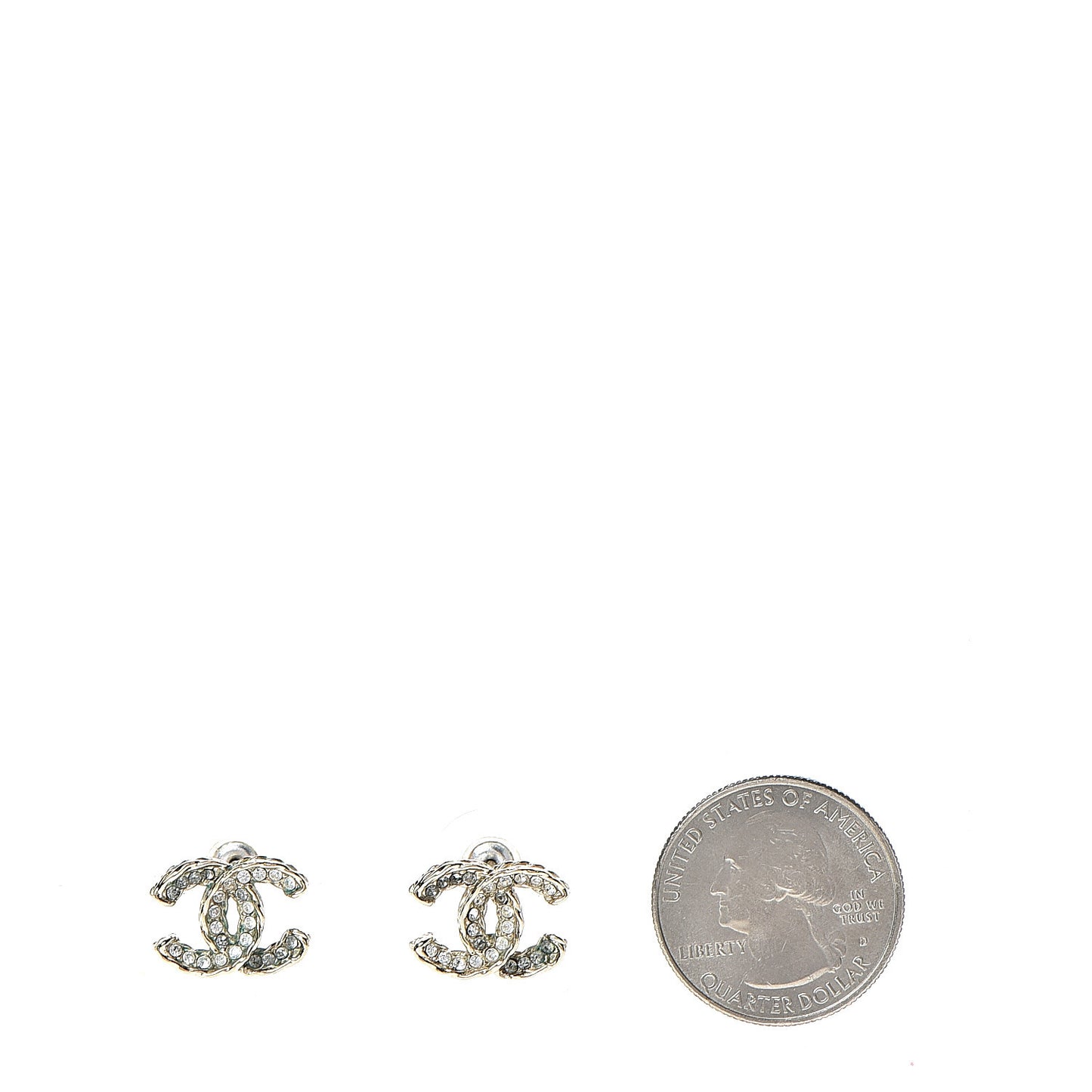 Crystal CC Earrings Gold