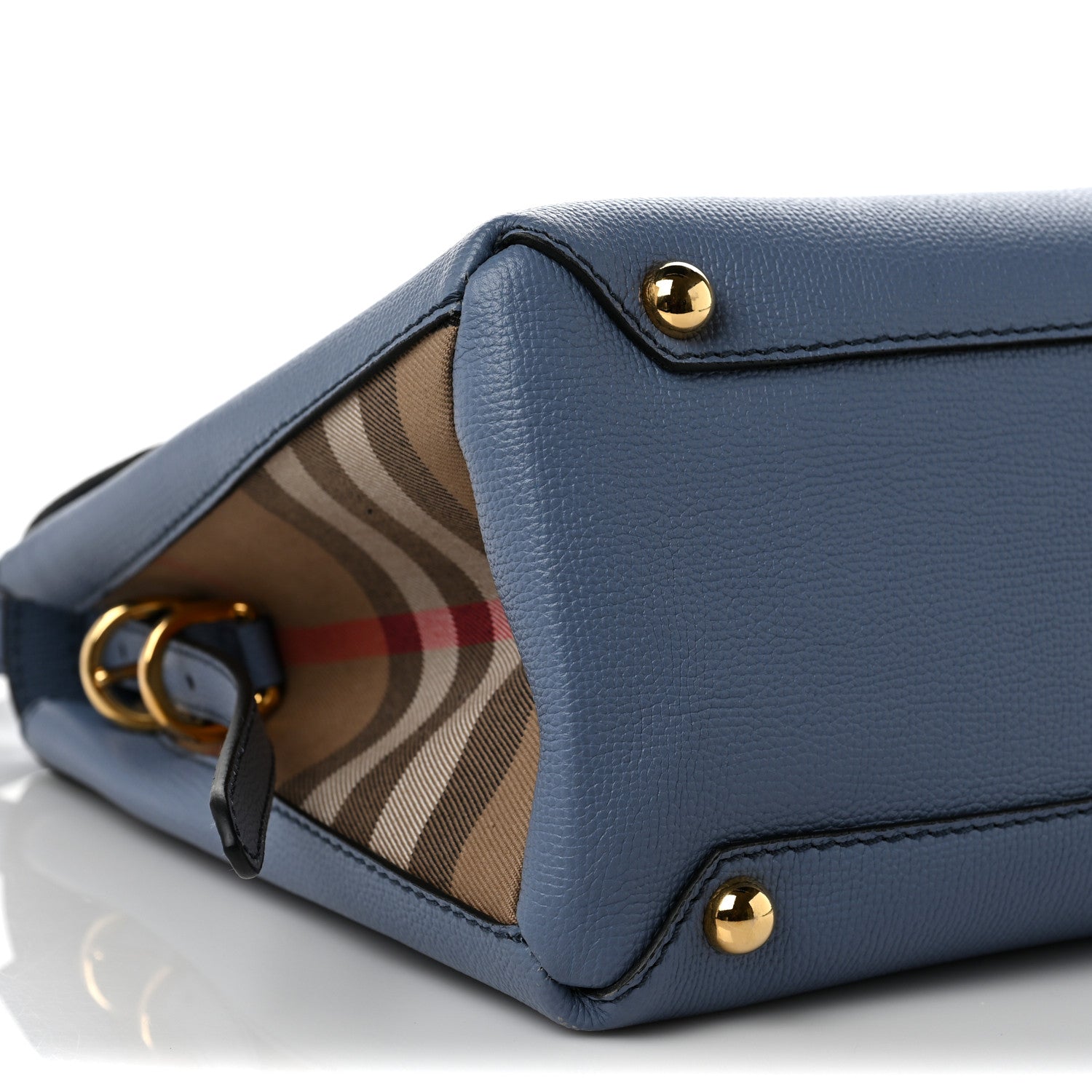 Burberry Derby Calfskin House Check Medium Camberley Slate Blue 8 of 9