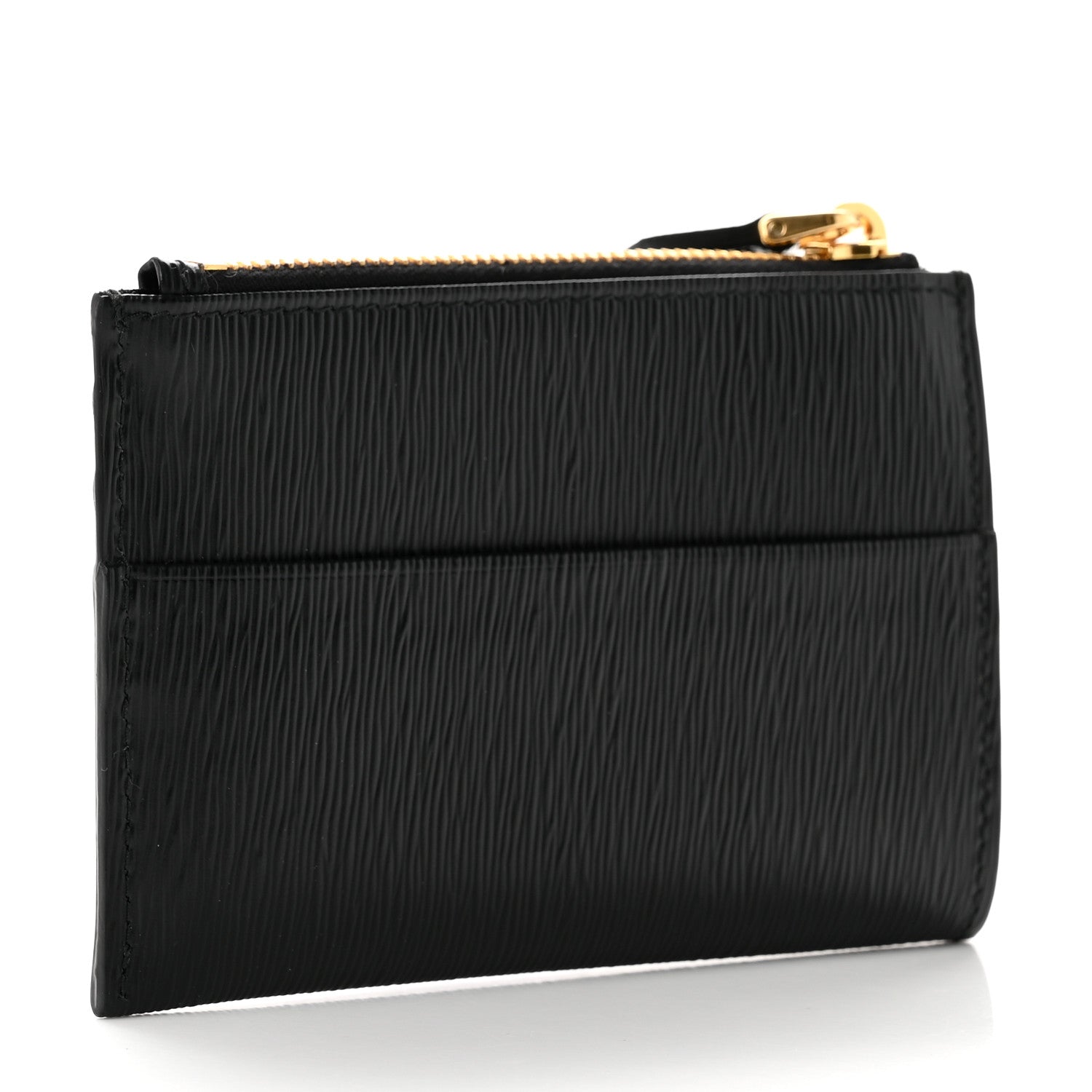 Prada Vitello Move Zip Top Card Holder Black Lacca 3 of 6