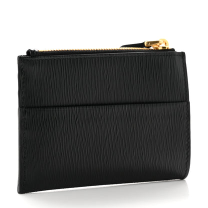 Prada Vitello Move Zip Top Card Holder Black Lacca 3 of 6