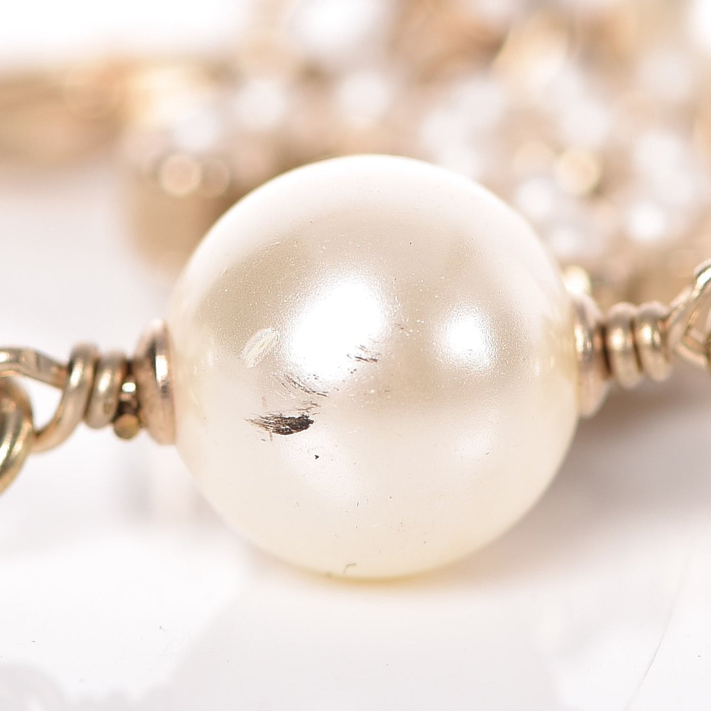 Pearl CC Bracelet Gold