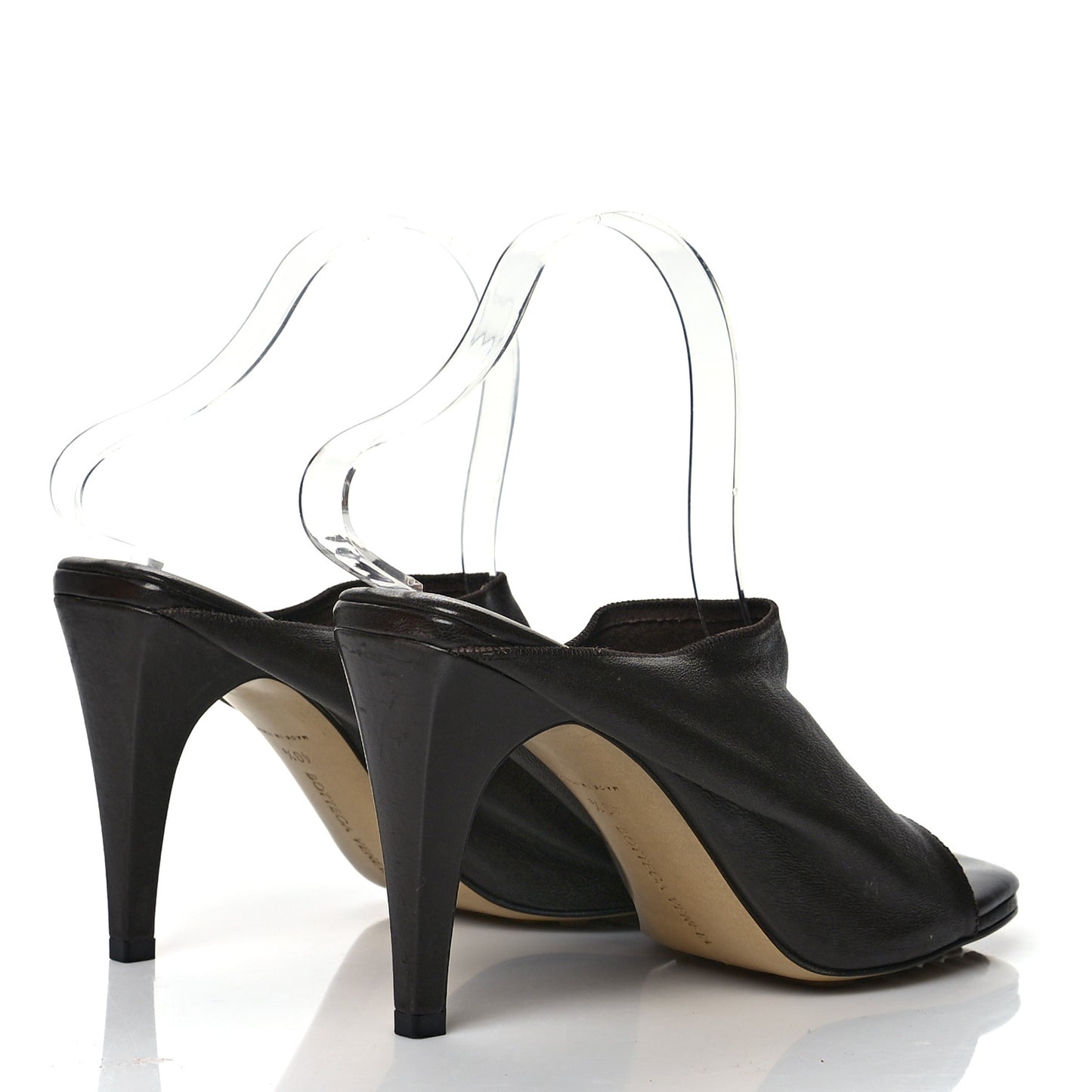 Nappa Square Toe Slip-On Mule Sandals 40.5 Fondante