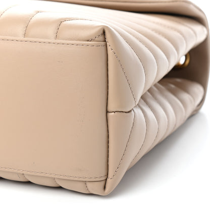 Saint Laurent Calfskin Y Quilted Monogram Medium Loulou Chain Satchel Nude Powder 10 of 10