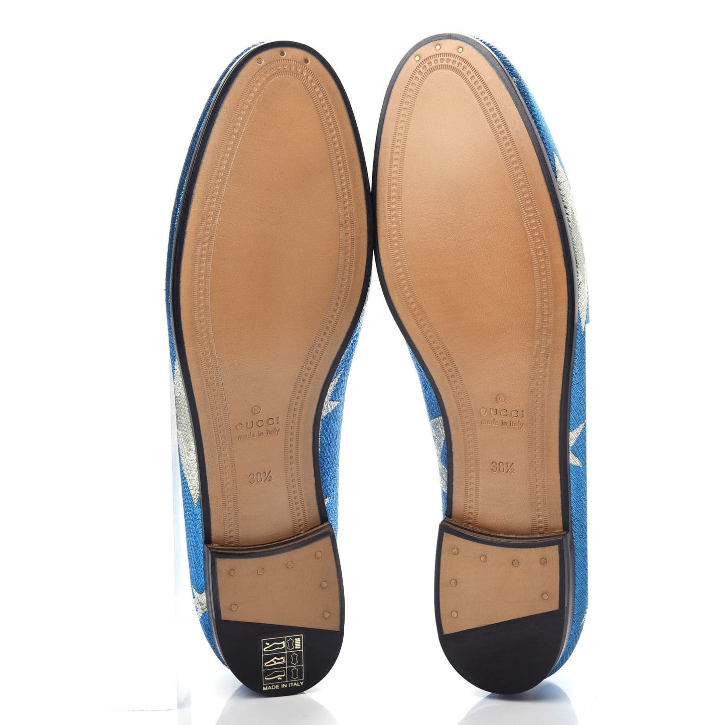 Lurex Calfskin Starry Sky Womens Jordaan Loafers 38.5 Bluette Silver