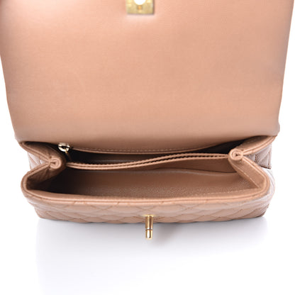 Chanel Caviar Lizard Quilted Mini Coco Handle Flap Beige 5 of 14
