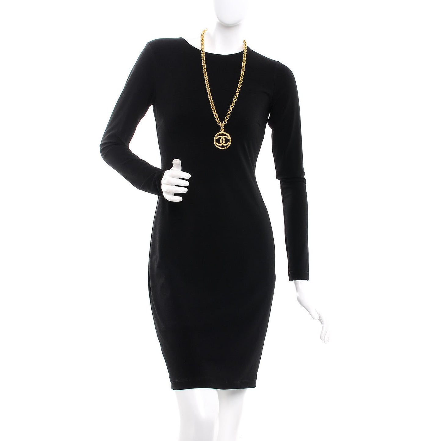 Chain CC Long Necklace Gold