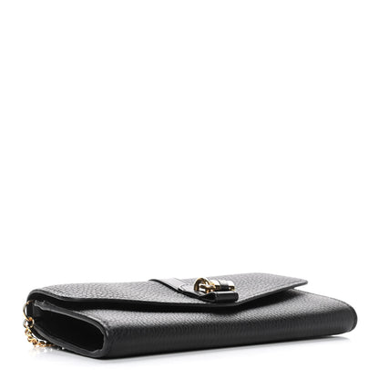 Chloe Shiny Grained Calfskin Aby Wallet on Chain Black 3 of 4