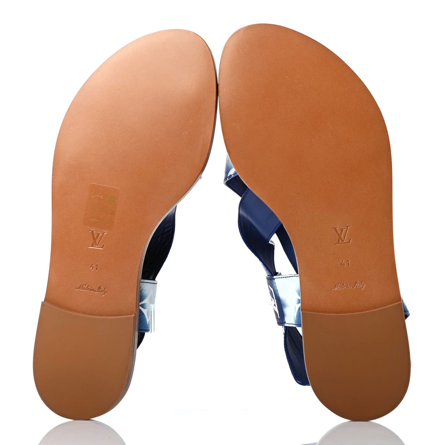 Monogram Escale Palma Flat Sandals 41 Blue