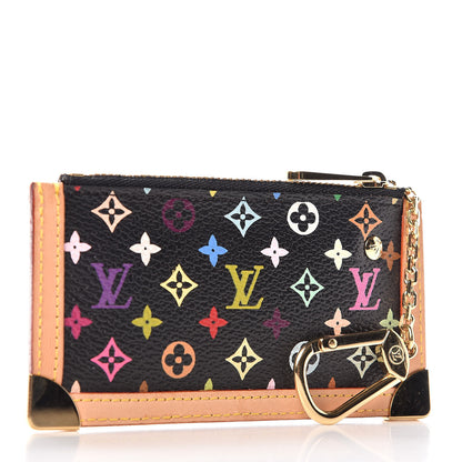 Louis Vuitton Monogram Multicolor Key Pouch Black 3 of 8
