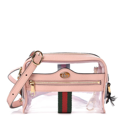 Gucci Vinyl Web Mini Ophidia Transparent Shoulder Bag Perfect Pink 1 of 8
