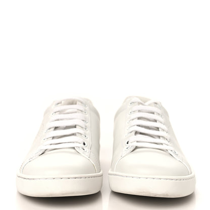 Gucci Calfskin Interlocking G Perforated Womens Ace Sneakers 38.5 White Grey Sky 3 of 10