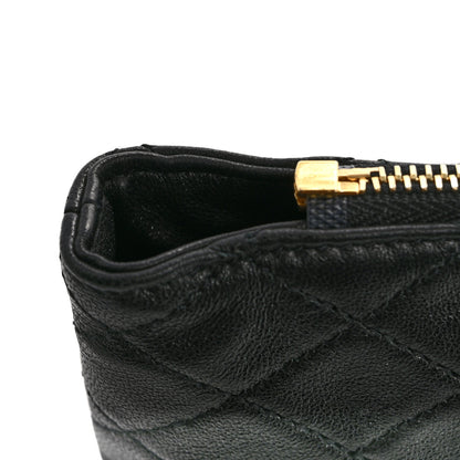 Saint Laurent Lambskin Quilted Gaby Cosmetic Pouch Black 12 of 12