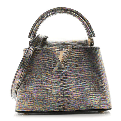Louis Vuitton Lizard Capucines Mini Bleu Petrole 1 of 10