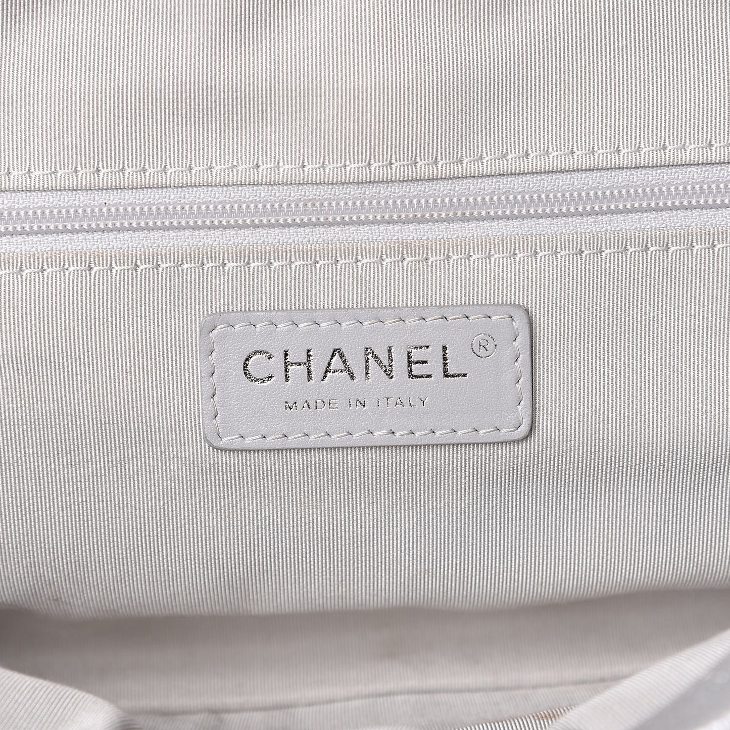 Metallic Calfskin Quilted Medium Casual Rock Flap Silver