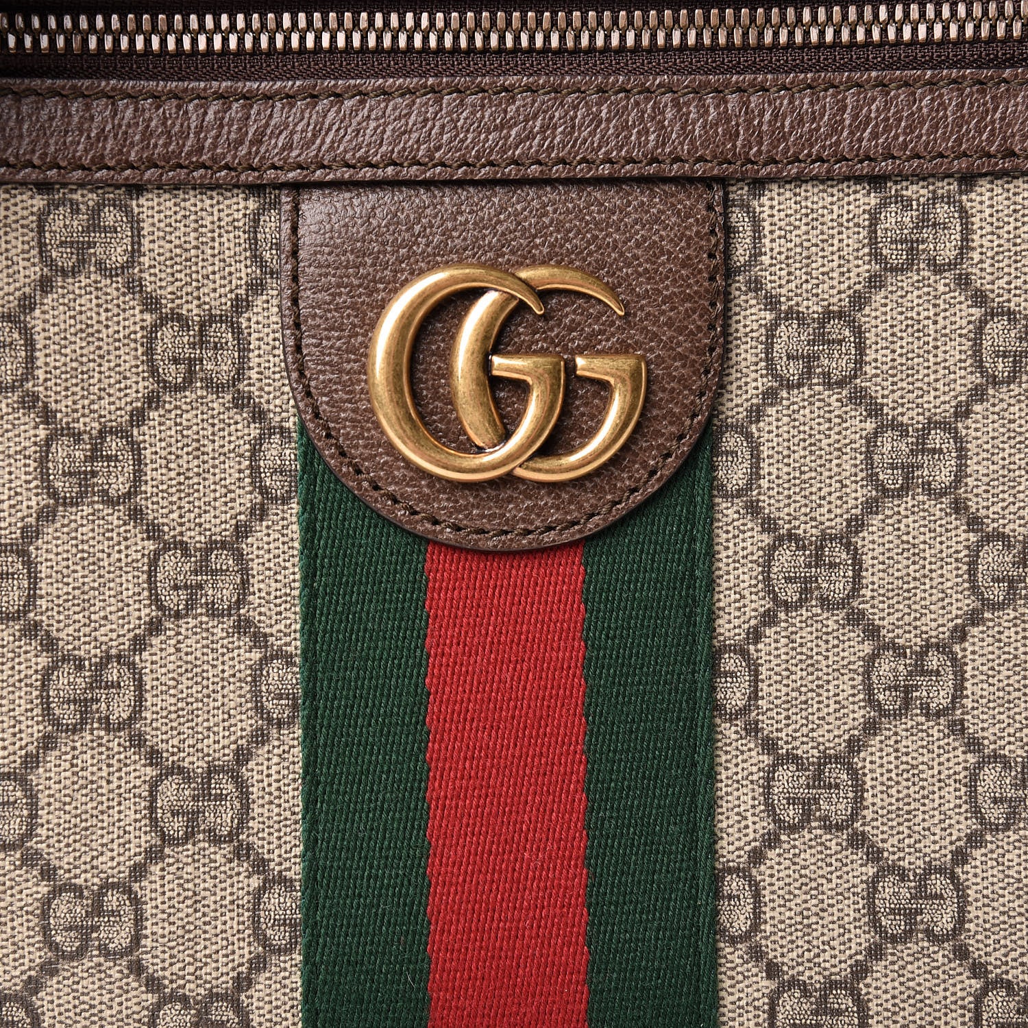 Gucci GG Supreme Monogram Web Small Ophidia Messenger Bag Brown 8 of 11