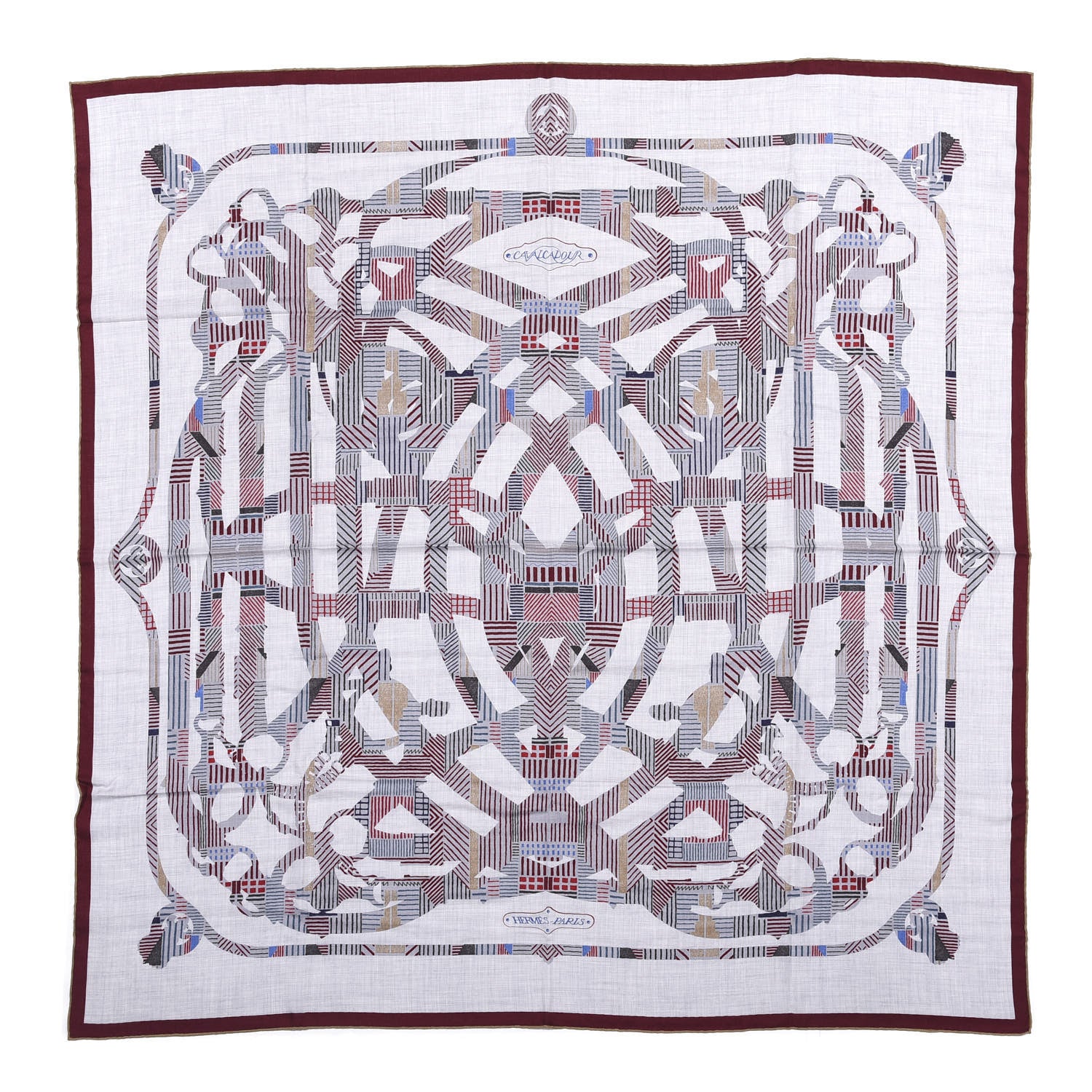 Hermes Cashmere Silk Cavalcadour Shawl 140 1 of 4