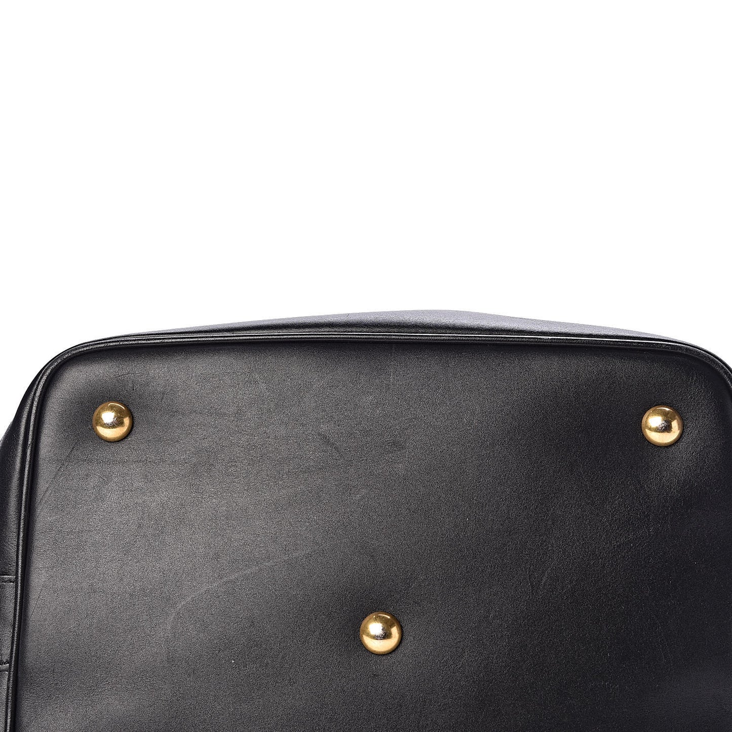 Calfskin Large Emmanuelle Bucket Bag Black