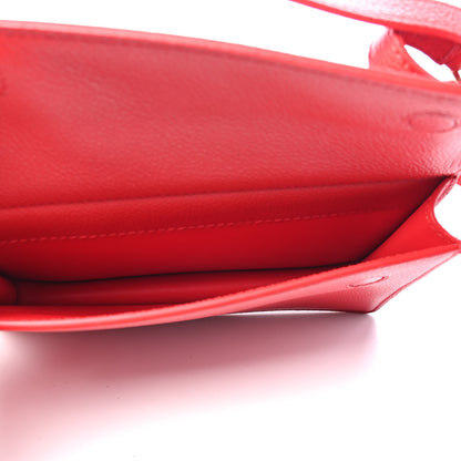Burberry Grainy Calfskin Mini Title Bag with Pocket Detail Red 5 of 5