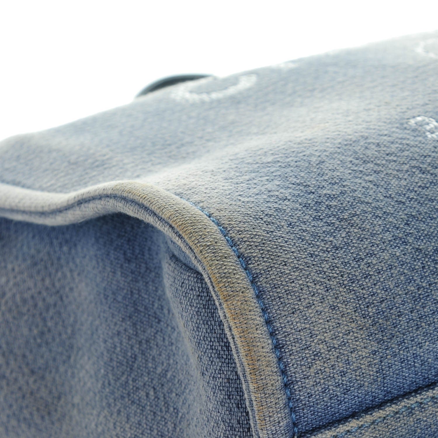 Chanel Canvas Small Deauville Tote Denim Blue 8 of 8