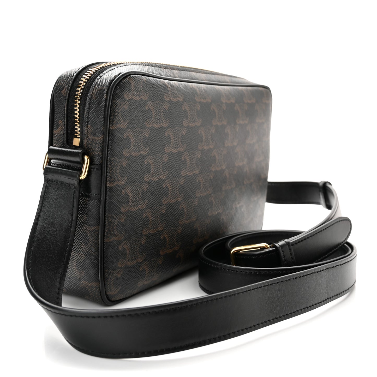 Triomphe Canvas Medium Messenger Bag Black