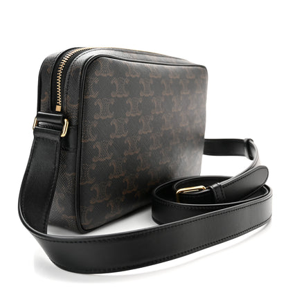 Celine Triomphe Canvas Medium Messenger Bag Black 3 of 10