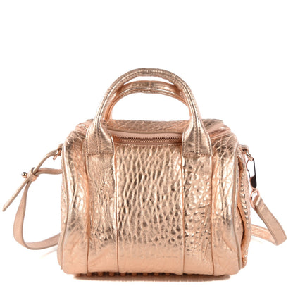 Alexander Wang Metallic Pebbled Lambskin Rockie Rose Gold 1 of 8