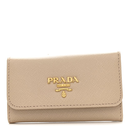 Prada Saffiano Fiocco 6 Key Holder Cipria 1 of 11