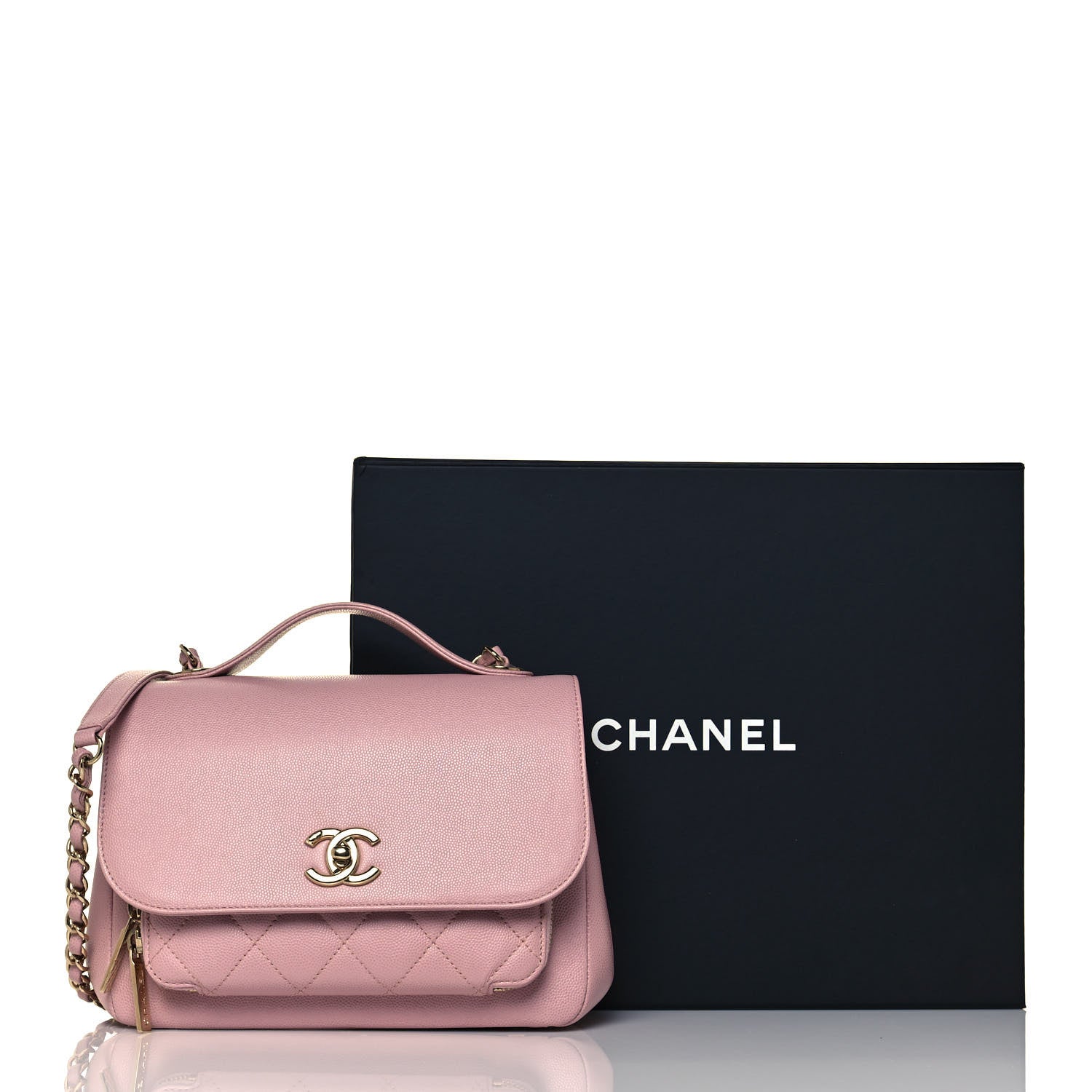 Chanel Caviar Quilted Small Business Affinity Flap Light Pink 14 of 14