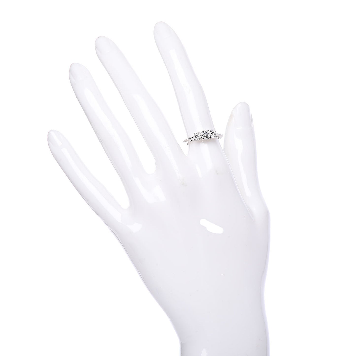 Platinum Diamond Three Stone Ring 50 5.5