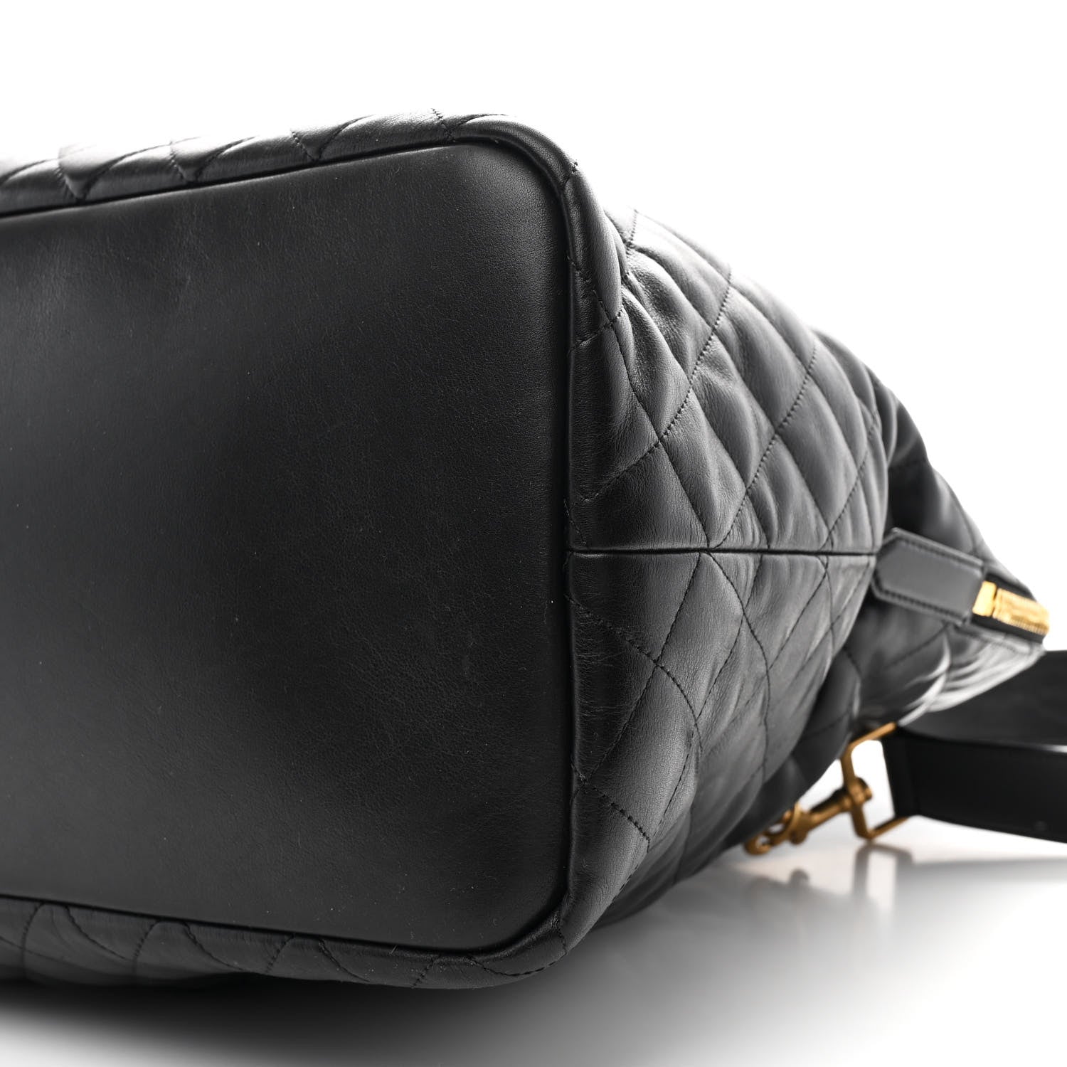 Saint Laurent Calfskin Quilted ES Giant Travel Bag Black 10 of 10