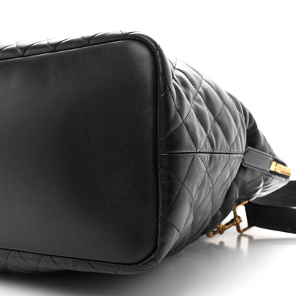 Saint Laurent Calfskin Quilted ES Giant Travel Bag Black 10 of 10