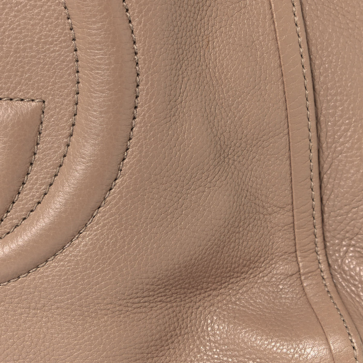 Pebbled Calfskin Medium Soho Shoulder Bag Camelia