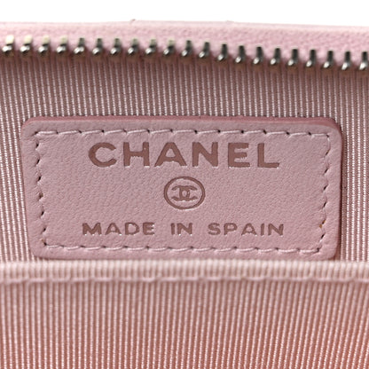 Chanel Lambskin Quilted Zip Around Coin Purse Wallet Light Pink 6 of 10