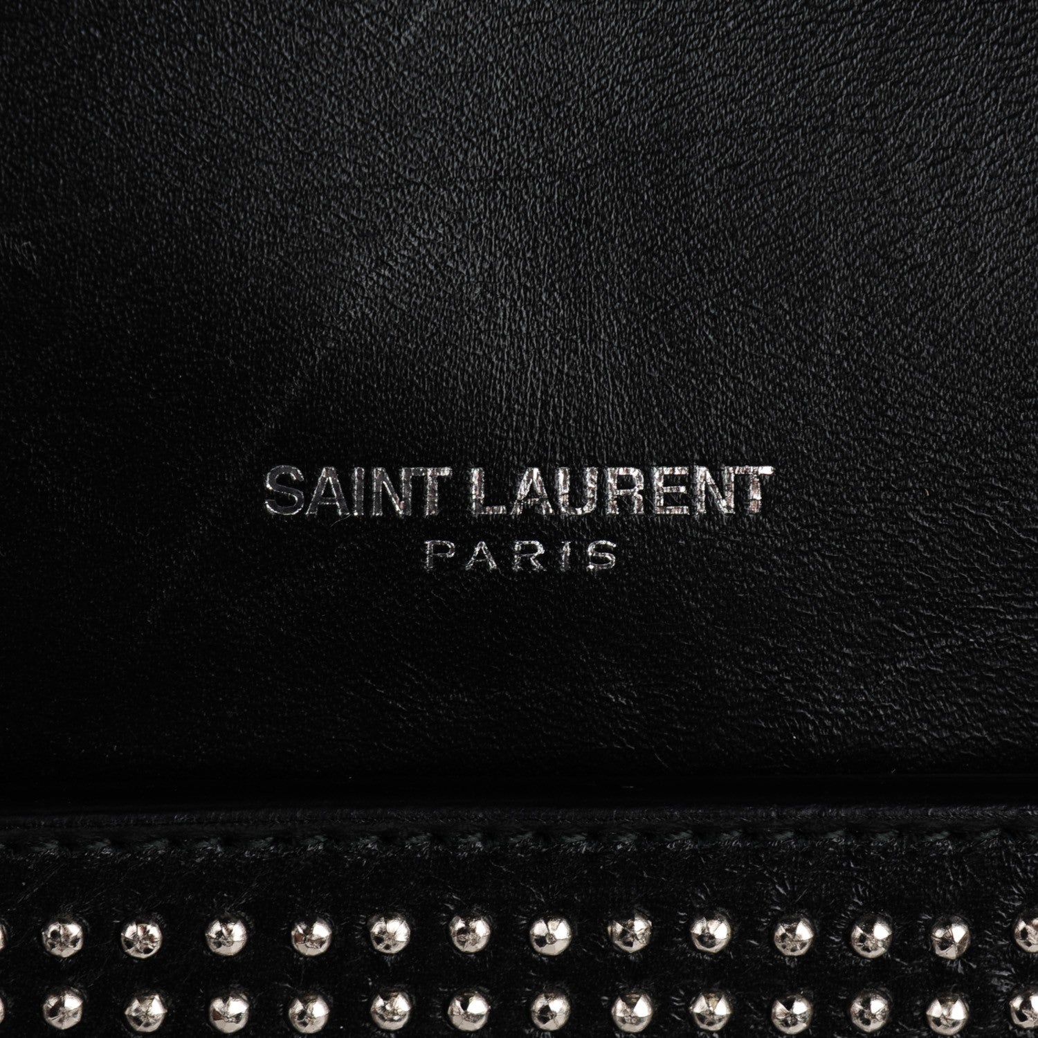 Saint Laurent Calfskin Studded Classic Duffle 6 Black 7 of 8