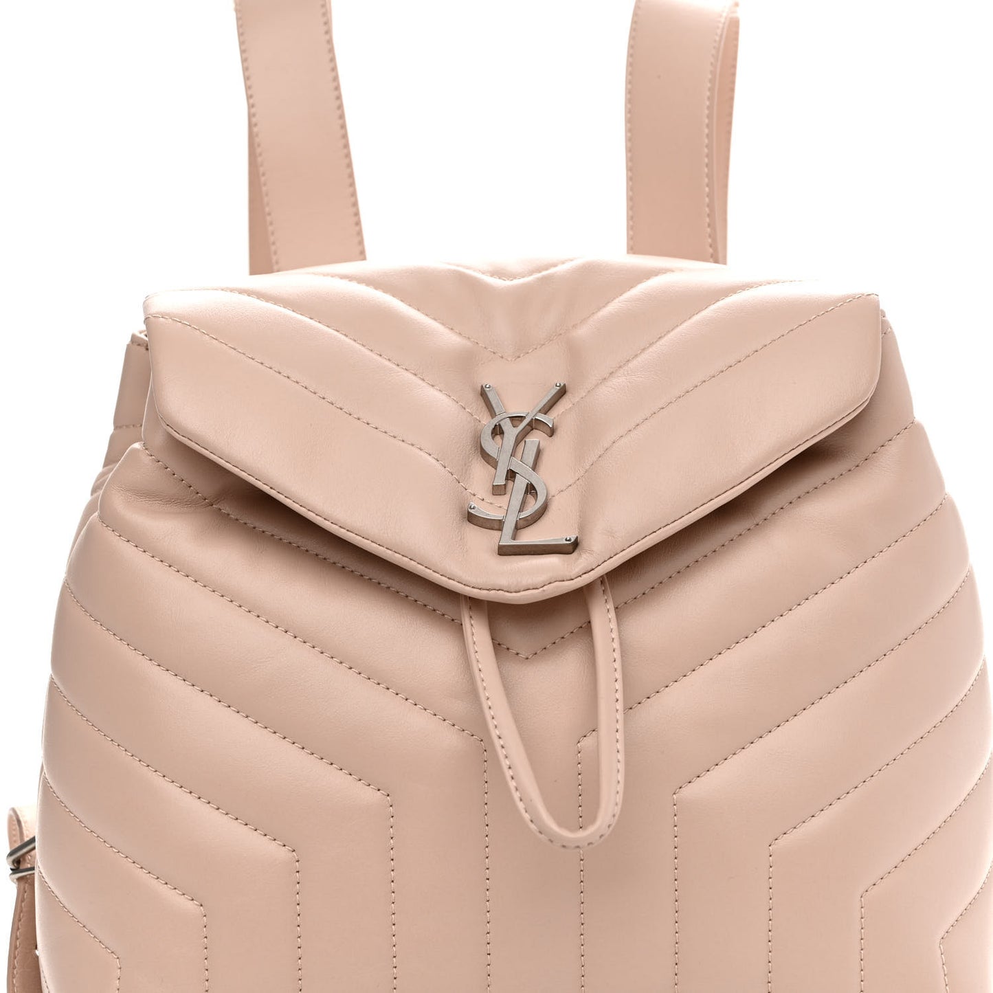 Calfskin Y Quilted Monogram Small Loulou Backpack Marble Pink