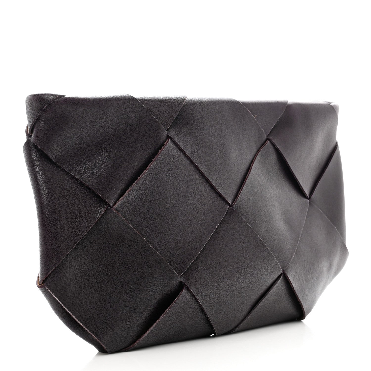 Bottega Veneta Calfskin Maxi Intrecciato Clutch Grape 3 of 6