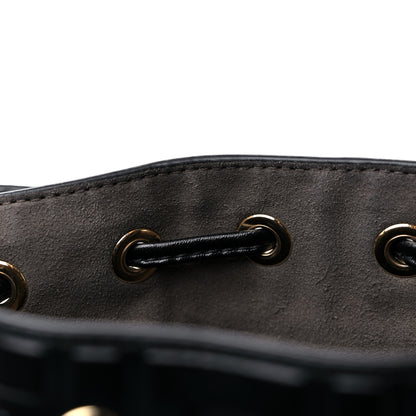 Fendi Vitello Liberty F is Fendi FF 1974 Embossed Mini Mon Tresor Bucket Bag Black 11 of 12