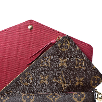 Louis Vuitton Monogram Pochette Felicie Chain Wallet Fuchsia 10 of 11