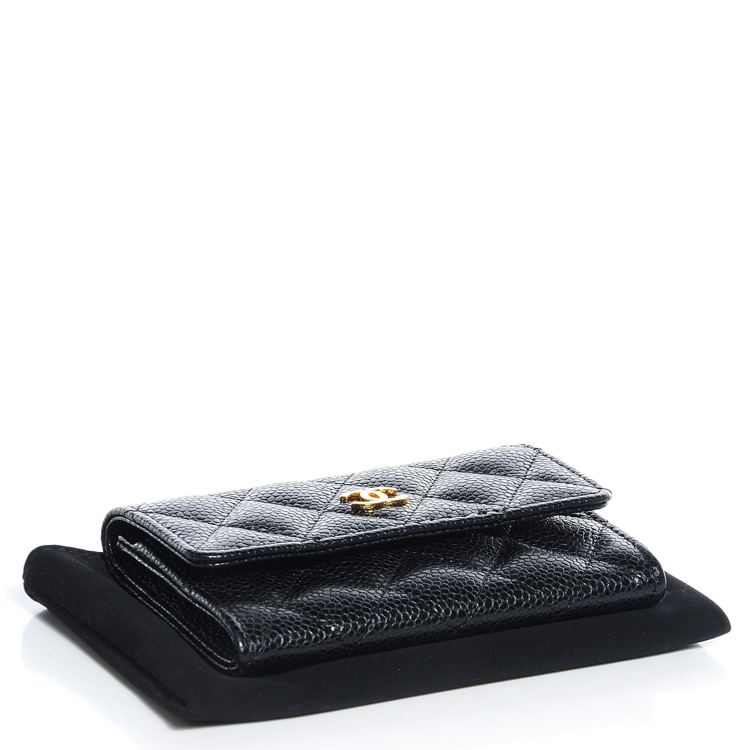 Chanel Caviar Quilted Flap Card Holder Black 4 of 9