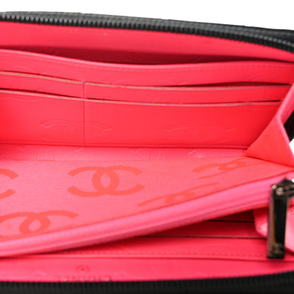 Chanel Calfskin Quilted Cambon Large Gusset Zip Around Wallet Black 5 of 9