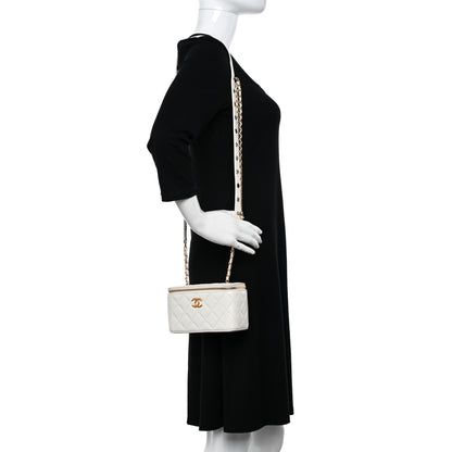 Chanel Lambskin Quilted Punk Essentials Vanity Case With Chain White 2 of 12