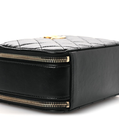 Chanel Shiny Calfskin Quilted Small Pick Me Up Vanity Case Black 9 of 11