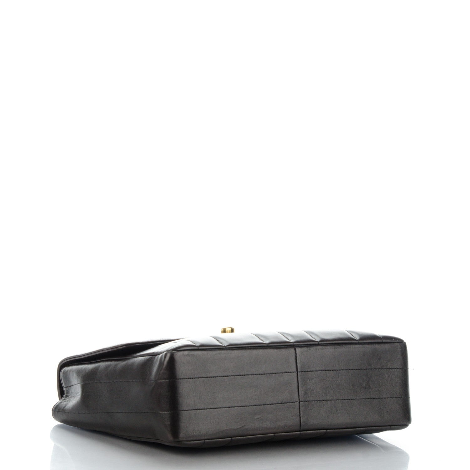 Chanel Lambskin Vertical Quilt Jumbo Flap Black 4 of 7