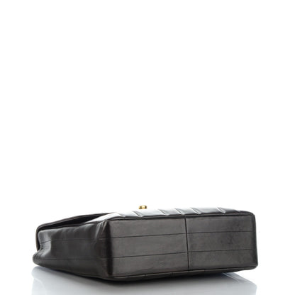 Chanel Lambskin Vertical Quilt Jumbo Flap Black 4 of 7