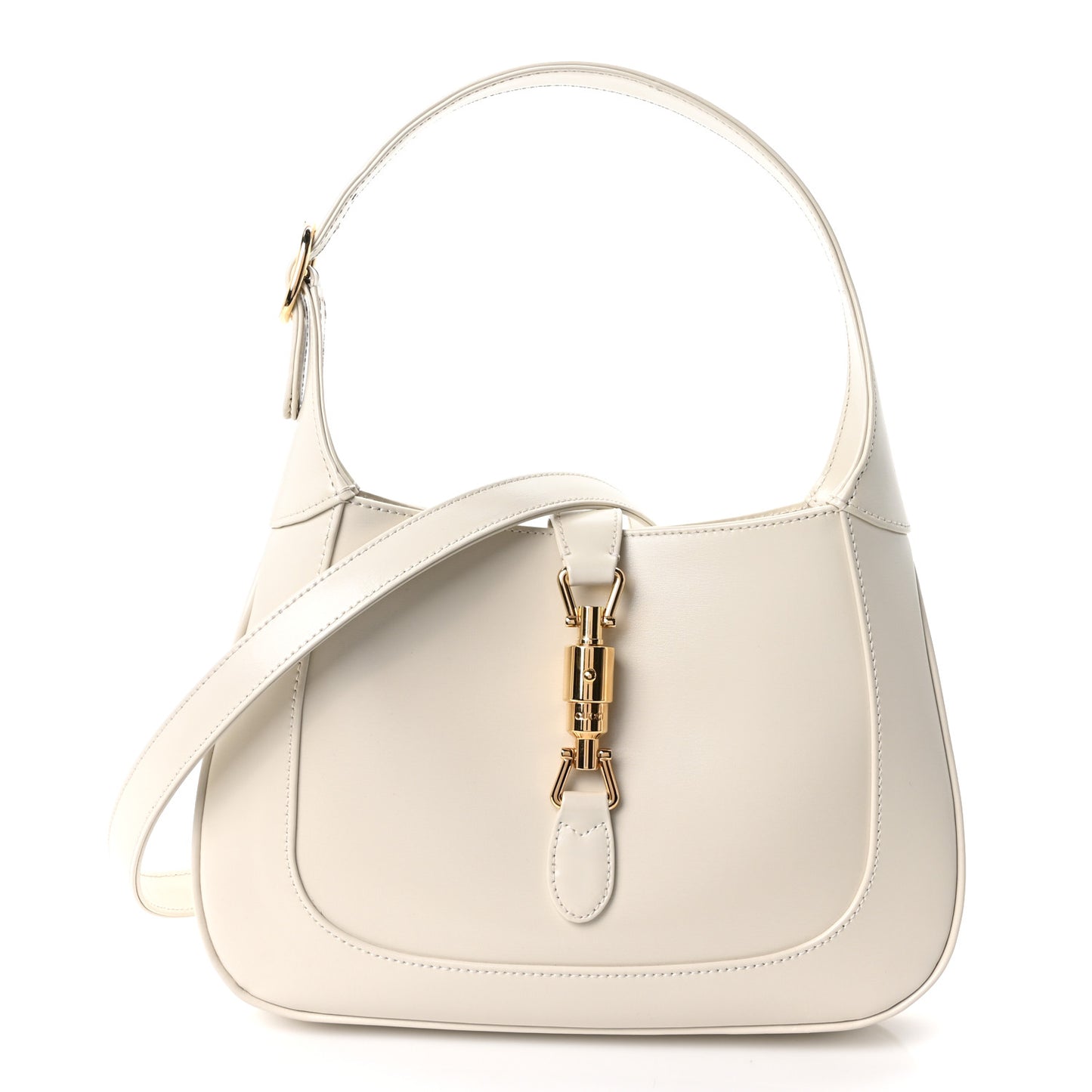 Boarded Dyana Lux Calfskin Small Jackie 1961 Hobo Mystic White